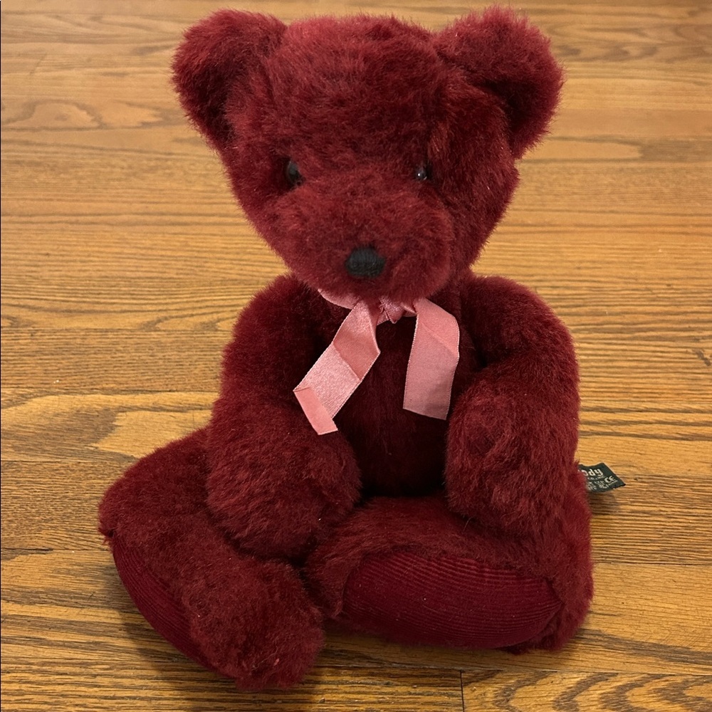 Russ Berrie Rhapsody Plush Red Teddy Bear 13" Stuffed Animal Cranberry Burgundy